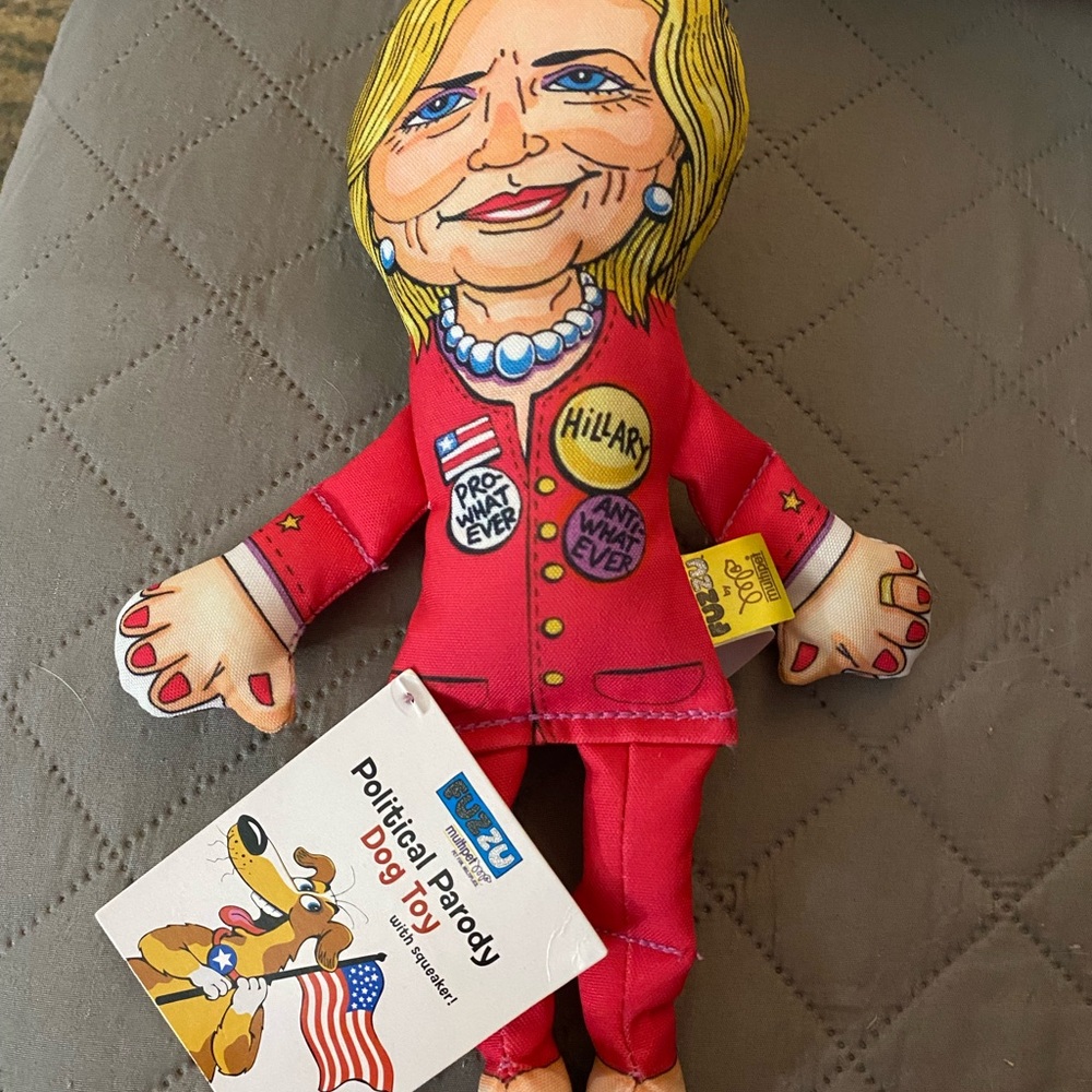 Political Parody Dog Toy - Red (Hillary Clinton)